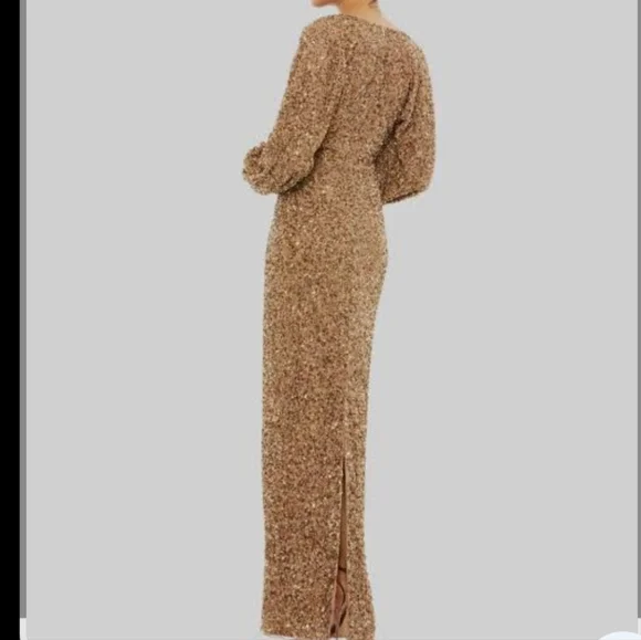 MacDuggal bronze Sequin gown Size 8 and 6 available new with tags - Picture 3 of 14